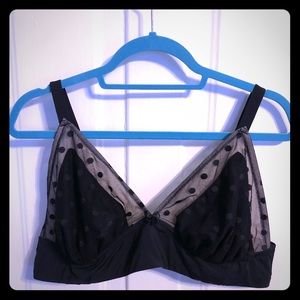 New Look Polkadot triangle lace bralette.